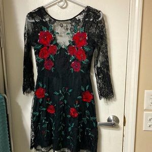 Rose lace dress